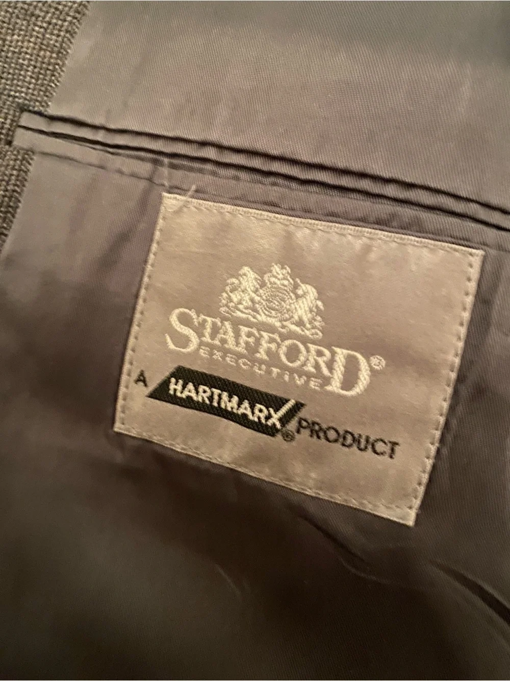 Men's Double-Breasted Charcoal Suit - 44S 38 waist Jacket & Pants